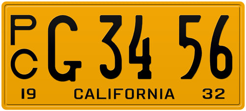 1932 California Commercial License Plate