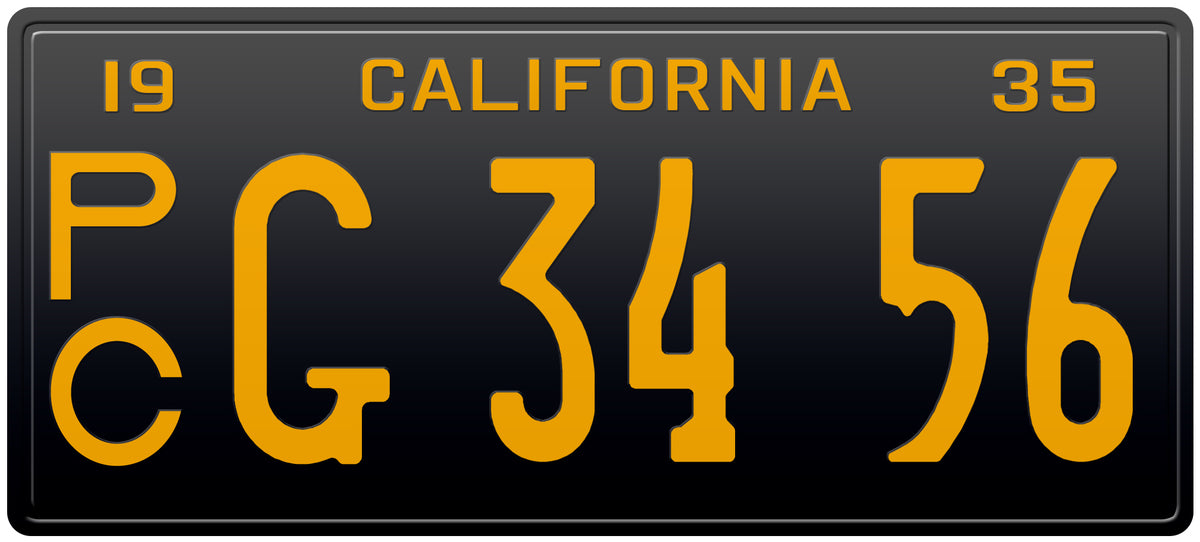 1935 CALIFORNIA COMMERCIAL LICENSE PLATE / PC 6"x14" (351.5mm x 156.5m