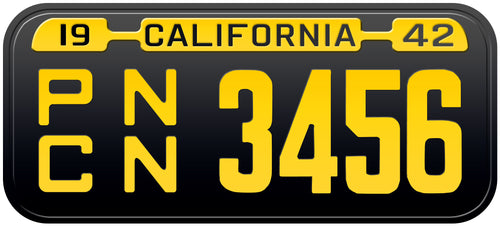 1942 California Commercial License Plate