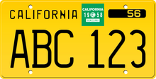 Lade das Bild in den Galerie-Viewer, 1958 CALIFORNIA LICENSE PLATE