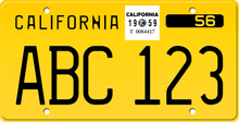 Ladda upp bild till gallerivisning, 1959 CALIFORNIA LICENSE PLATE