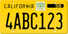 Load image into Gallery viewer, 1962 CALIFORNIA LICENSE PLATE