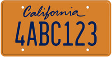 Load image into Gallery viewer, CALIFORNIA YELLOW LICENSE PLATE
