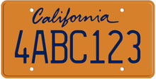 Load image into Gallery viewer, CALIFORNIA YELLOW LICENSE PLATE