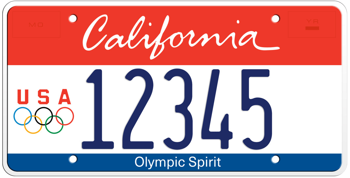 California Olympic License Plate Design and Requirements California Olympic License Plate Design and Requirements