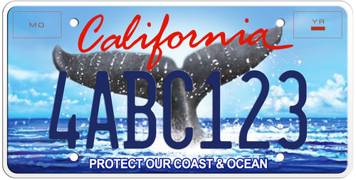 CALIFORNIA PROTECT OUR COAST & OCEAN LICENSE PLATE