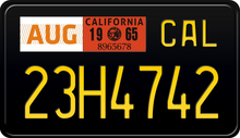 Load image into Gallery viewer, 1965 CALIFORNIA MOTORCYCLE LICENSE PLATE
