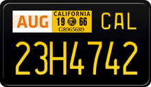 Load image into Gallery viewer, 1966 CALIFORNIA MOTORCYCLE LICENSE PLATE