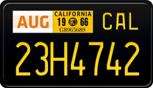 Load image into Gallery viewer, 1966 CALIFORNIA MOTORCYCLE LICENSE PLATE
