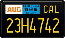 Naloži sliko v pregledovalnik galerije, 1967 CALIFORNIA MOTORCYCLE LICENSE PLATE