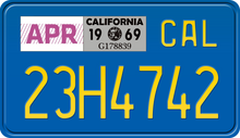 Load image into Gallery viewer, 1969 CALIFORNIA MOTORCYCLE LICENSE PLATE