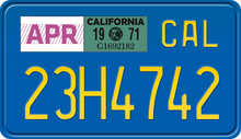 Load image into Gallery viewer, 1971 CALIFORNIA MOTORCYCLE LICENSE PLATE