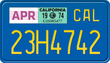 画像をギャラリービューアに読み込む, 1974 CALIFORNIA MOTORCYCLE LICENSE PLATE