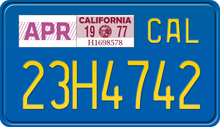 Afbeelding in Gallery-weergave laden, 1977 CALIFORNIA MOTORCYCLE LICENSE PLATE