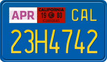 Cargar imagen en el visor de la galería, 1980 CALIFORNIA MOTORCYCLE LICENSE PLATE