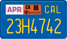Load image into Gallery viewer, 1986 CALIFORNIA MOTORCYCLE LICENSE PLATE