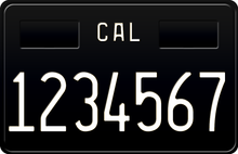 Load image into Gallery viewer, 1964 California Motorcycle License Plate - Black License Plate with White Text