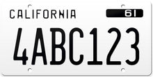 將圖片載入圖庫檢視器 1961 California License Plate - White License Plate with Black Text.