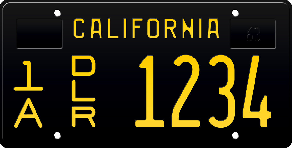 1967 CALIFORNIA DEALER LICENSE PLATE 6"x12" (156.5mm x 305mm)