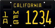 Załaduj obraz do przeglądarki galerii, 1968 CALIFORNIA MFG (MANUFACTURER) LICENSE PLATE 6"x12" (156.5mm x 305mm) - California License Plate