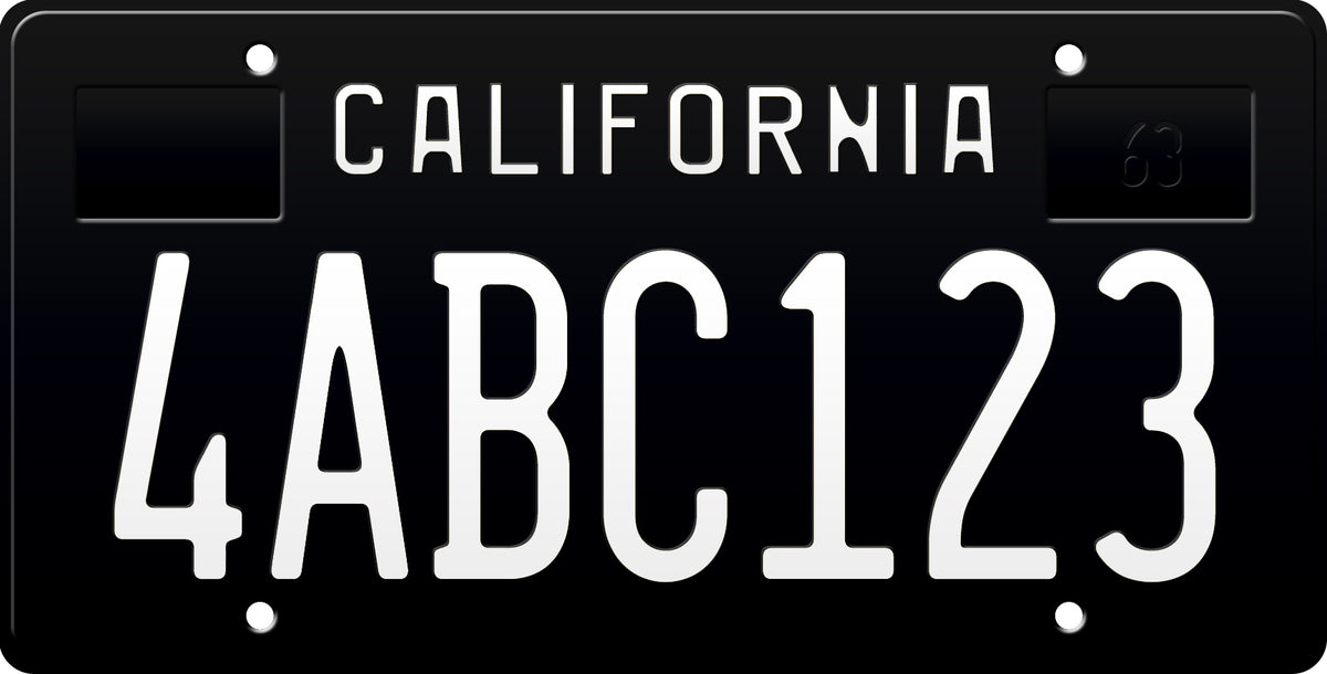 1963-1968 CALIFORNIA LICENSE PLATE - BLACK WITH WHITE TEXT 6