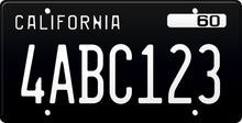 將圖片載入圖庫檢視器 1960 California License Plate - Black License Plate with White Text.