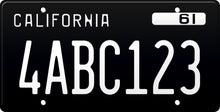 將圖片載入圖庫檢視器 1961 California License Plate - Black License Plate with White Text.