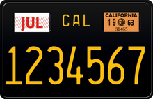 Load image into Gallery viewer, 1963 CALIFORNIA MOTORCYCLE LICENSE PLATE