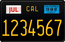 Load image into Gallery viewer, 1967 CALIFORNIA MOTORCYCLE LICENSE PLATE