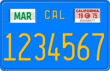 画像をギャラリービューアに読み込む, 1975 CALIFORNIA MOTORCYCLE LICENSE PLATE