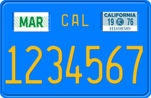 画像をギャラリービューアに読み込む, 1976 CALIFORNIA MOTORCYCLE LICENSE PLATE