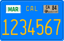 Laadi pilt Galerii vaataja sisse, 1984 CALIFORNIA MOTORCYCLE LICENSE PLATE