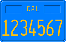 Load image into Gallery viewer, 1969 CALIFORNIA MOTORCYCLE LICENSE PLATE