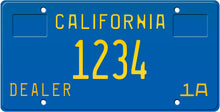 Lade das Bild in den Galerie-Viewer, 1986 CALIFORNIA DEALER LICENSE PLATE 6"x12" (156.5mm x 305mm) - California License Plate
