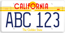 Load image into Gallery viewer, 1985 CALIFORNIA THE GOLDEN STATE LICENSE PLATE
