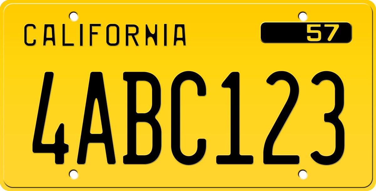 カリフォルニアナンバープレート カリフォルニア州割り当てのナンバープレート 6 インチ x 12 インチ
