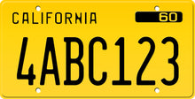 Load image into Gallery viewer, 1960 CALIFORNIA LICENSE PLATE 6&quot;x12&quot; (156.5mm x 305mm)
