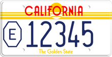 Load image into Gallery viewer, 1985 COUNTY EXEMPT CALIFORNIA LICENSE PLATE THE GOLDEN STATE
