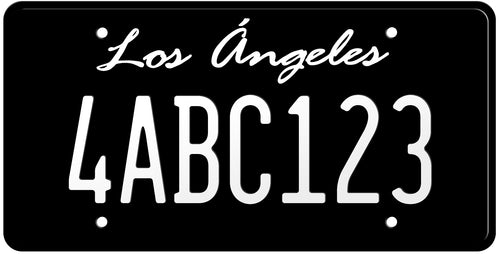 CALIFORNIA BLACK LICENSE PLATE - LOS ANGELES SHOW PLATE