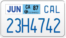 Load image into Gallery viewer, 1987 CALIFORNIA MOTORCYCLE LICENSE PLATE