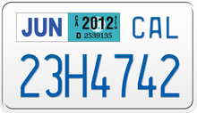 Afbeelding in Gallery-weergave laden, 2012 CALIFORNIA MOTORCYCLE LICENSE PLATE