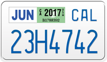 Cargar imagen en el visor de la galería, 2017 CALIFORNIA MOTORCYCLE LICENSE PLATE