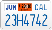 Załaduj obraz do przeglądarki galerii, 2018 CALIFORNIA MOTORCYCLE LICENSE PLATE