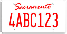 Load image into Gallery viewer, CALIFORNIA WHITE LICENSE PLATE - SACRAMENTO SHOW PLATE