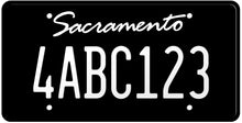 Load image into Gallery viewer, CALIFORNIA WHITE LICENSE PLATE - SACRAMENTO SHOW PLATE