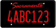 Load image into Gallery viewer, CALIFORNIA WHITE LICENSE PLATE - SACRAMENTO SHOW PLATE