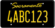 Load image into Gallery viewer, CALIFORNIA WHITE LICENSE PLATE - SACRAMENTO SHOW PLATE