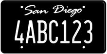 Afbeelding in Gallery-weergave laden, CALIFORNIA BLACK LICENSE PLATE - SAN DIEGO SHOW PLATE