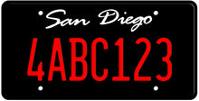 Afbeelding in Gallery-weergave laden, CALIFORNIA BLACK LICENSE PLATE - SAN DIEGO SHOW PLATE