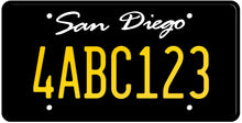Afbeelding in Gallery-weergave laden, CALIFORNIA BLACK LICENSE PLATE - SAN DIEGO SHOW PLATE